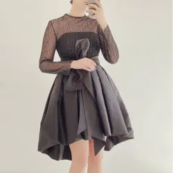 پیراهن شب تافته کار شده