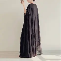 کفتان عربی حریر کار شده مشکی