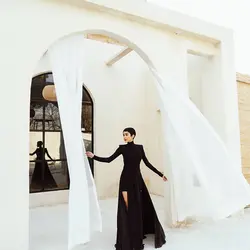 پیراهن شب ماکسی ریون مشکی‌