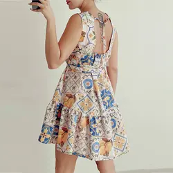 پیراهن آستین حلقه لیمو و زیتون