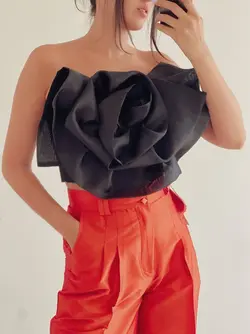 تاپ گل رز مشکی