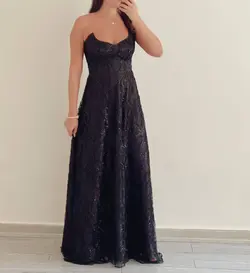 پیراهن ماکسی کار شده دکلته دلبری گربه ای