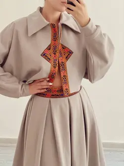 کت کیمونو و دامن دورس و سوزندوزی بلوچی