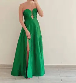 پیراهن تافته گره دار فنر U ماکسی