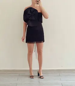 پیراهن ریش ابریشم گلدار مشکی