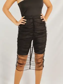 Black net skirt