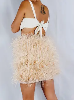 HOBRAT feather skirt