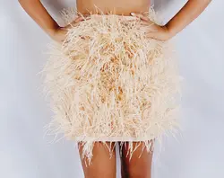 HOBRAT feather skirt