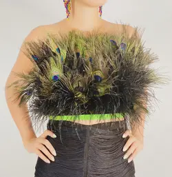 HOBRAT Peacock feather top