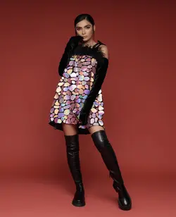 HOBRAT pink mirror dress