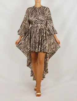 Silk zebra dress