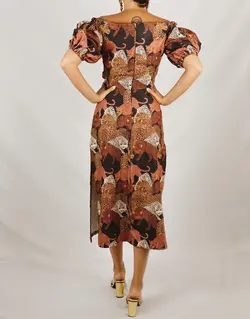 HOBRAT tiger velvety dress