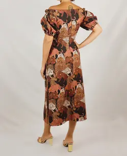 HOBRAT tiger velvety dress