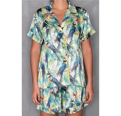 HOBRAT parrot sleepwear shorts