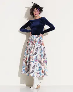 HOBRAT paisley skirt