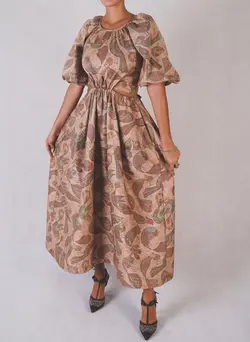 HOBRAT simurgh italian gabardian Maxi dress