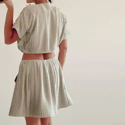 بلوز و دامن حریر پیلیسه