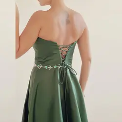 پیراهن شب سبز طاووس