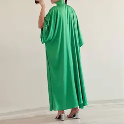 پیراهن ماکسی حریر سیلک رنگ سبز