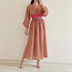 پیراهن ساحلی سوزن دوزی