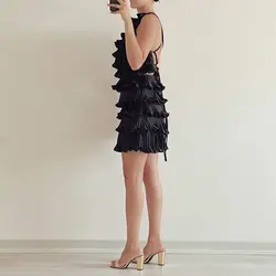 تاپ و دامن پیلیسه مشکی