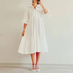 پیراهن پپلین سفید