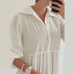 پیراهن پپلین سفید