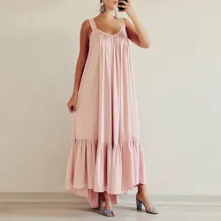 پیراهن ماکسی حریر سیلک صورتی