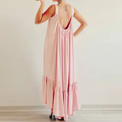 پیراهن ماکسی حریر سیلک صورتی