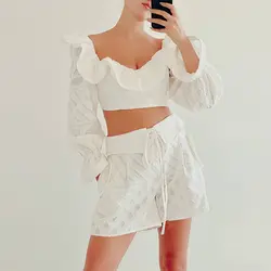 تاپ و شلوارک ژاکارد