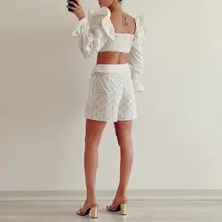 تاپ و شلوارک ژاکارد