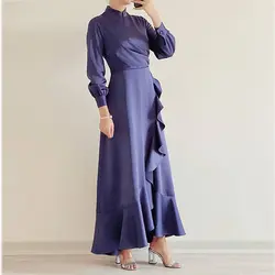 پیراهن ماکسی استات سرمه ای