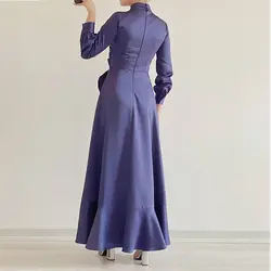 پیراهن ماکسی استات سرمه ای