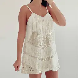 پیراهن آینه و ریش ابریشم سفیدو طلایی