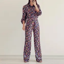 شومیز و شلوار ساتن طرح پروانه