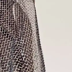 پیراهن تور سنگی مشکی نقره ای