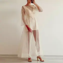 پیراهن تور سنگی طلایی