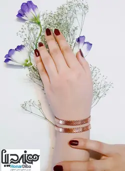 دستبند بافت کارتی ساده