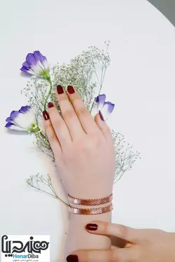 دستبند بافت کارتی ساده