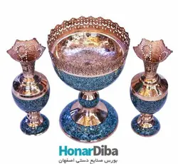 ست کاسه اجیل و سنبل دان فیروزه کوبی