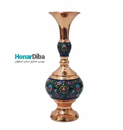 گلدان گوی دار مس و پرداز