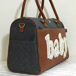 ساک لوازم نوزاد مدل ونوس طوسی-عسلی