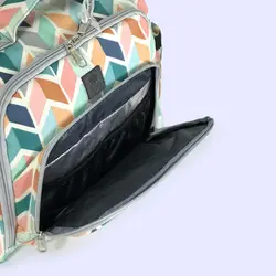 کیف رودوشی کوله ای لوازم نوزاد یونا طرحدار زیگزاگ