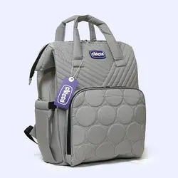 کوله پشتی لوازم نوزاد چیکو دایره طوسی روشن