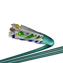 کابل شبکه Cat6A کروبن U/UTP تست پرمننت تمام مس روکش LSZH