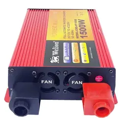 مبدل برق خودرو ویلیون قرمز 12V-TO-220V-1500W