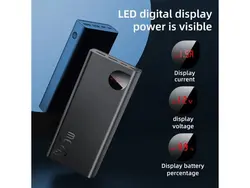 پاوربانک شارژ سریع 22.5 واتی بیسوس مدل Baseus Adaman PPIMDA-C0A ظرفیت 30000 میلی آمپر