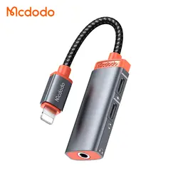 تبدیل لایتنینگ به جک 3.5 میلیمتری AUX و 2 پورت لایتنینگ مک دودو مدل MCDODO CA-0950