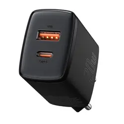 شارژر آداپتور دیواری فست شارژ 20 واتی بیسوس مدل Baseus Compact Quick Charger CCXJ-B01/B02