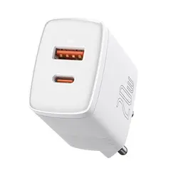 شارژر آداپتور دیواری فست شارژ 20 واتی بیسوس مدل Baseus Compact Quick Charger CCXJ-B01/B02